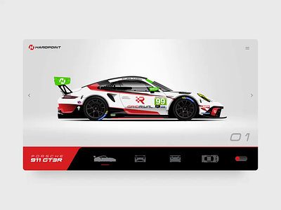 Hardpoint Livery Concepts concept imsa livery liverydesign motorsports porsche rolex24 ui ux webdesign