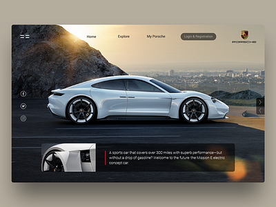 Porsche Mission E ui ux webdesign