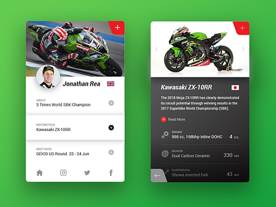 WSBK Rider Card _2 ui ux webcard webdesign