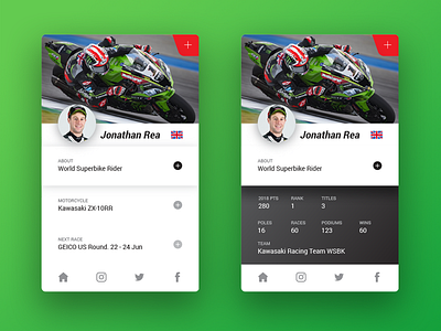 WSBK Rider Card _1 ui ux webcard webdesign