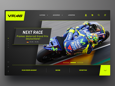 VR46 Website Header