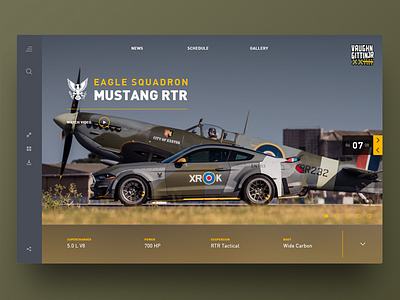 RTR Eagle Squadron concept header ui ux webdesign website