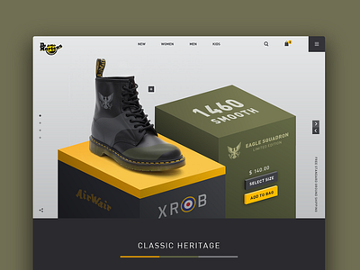 Dr Martens boots drmartens product ui ux webdesign website