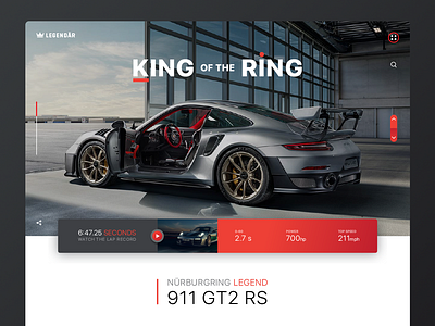 Porsche 911 GT2 RS automotive porsche ui ux webdesign website