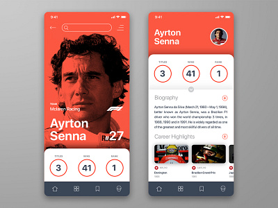 Motorsports Legends app appdesign formula1 motogp motorsports productdesign ui ux worldsuperbike