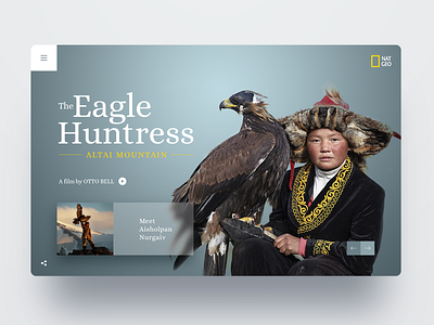 Huntress documentary eagle header huntress ui webdesign website