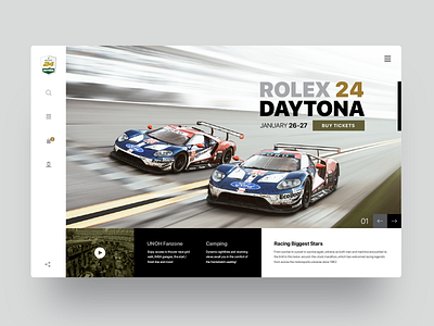Rolex24 daytona motorsports rolex ui ux web webdesign website