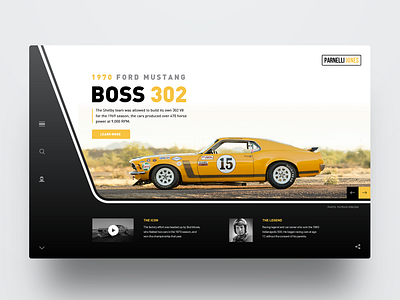 Boss 302 Trans-Am boss boss302 ford ford mustang parnellijones ui ux web webdesign website