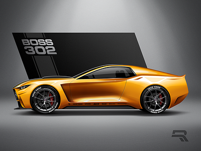 20' Boss 302 automotive design boss cardesign concept concept art concept car design ford ford mustang illustration photoshop sketch