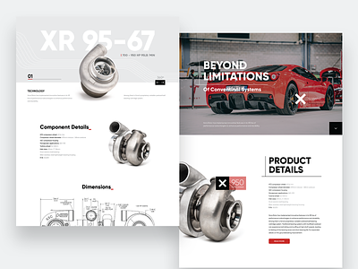 Turbocharger Brand Website Concepts