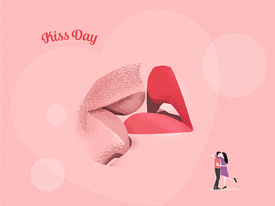 Kiss Day 2020 couple kissing design illustration kiss kiss day kissing valentines valentines day valentinesday valentinesweek