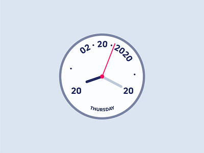 02/20/2020 at 20:20 2020 branding clock date date and time design illustration illustration of the day logo new year time vector watch
