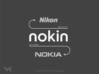 Nokia - Nikon Semordnilap brand calligraphy creative dailylogo logo nikon nokia typography vector