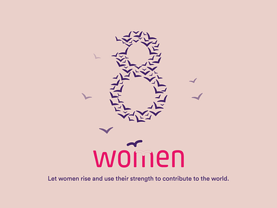 Happy Women's Day art bird calligraphy design happywomensday illustration internationalwomensday logo march typography woman women women empowerment womensday word as image