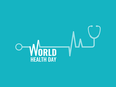 World Health Day - Typography art design health healthy illustration logo medical stay healthy stethoscope typography word as image world health day worldhealthday