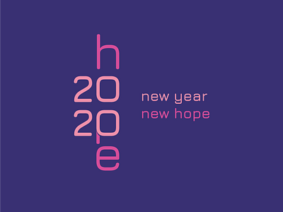 New Year New Hope 2020 design happy happynewyear happynewyear2020 hope illustration logo new new year newyear newyear2020 typography year