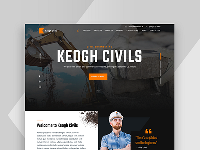 Keoghs Civils construction construction company engineering ui ui design uidesign web design website website design