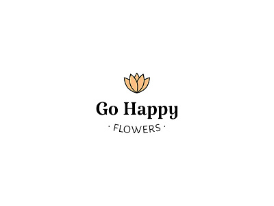Go Happy Flowers Logo branding florist logo flower logo logo logo design