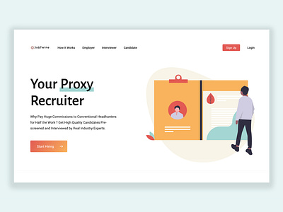Hire Talent - Website Design branding clean design clean ui graphic design hiring job listing minimal simple web web app web design webdesign website concept website design wordpress design