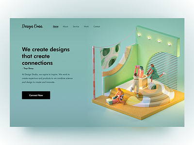 Design Connection 3d 3d art agency connection create design figma sketch ui uiux web website