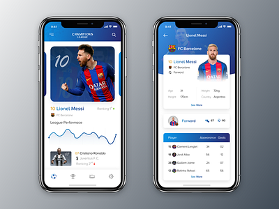 Football App app branding clean dark app design explore flat football graph graphic design interaction landing page logo online responsive soccer typography ux vector web