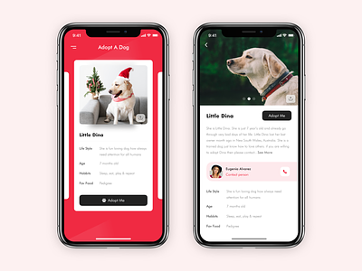 Adopt a pet adopt animal app branding charity clean design dog dog app dog art golden retriever humanity logo love online pink responsive typography ux ui web