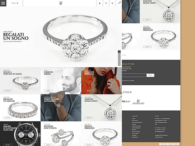 BS Gioielli - UI Site (Home) bs gioielli cartier jewel jewelry layout lookbook oufit ring swarovski tiffany user interface zahir