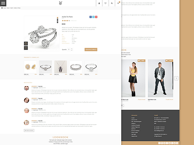 BS Gioielli - UI Site (Product) bs gioielli cartier jewel jewelry layout lookbook oufit ring swarovski tiffany user interface zahir