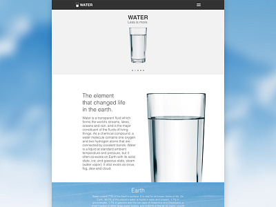 Water (Ui Design Apple Style) clean funny landing page layout minimal potato potatoes product page ui user interface visual design water
