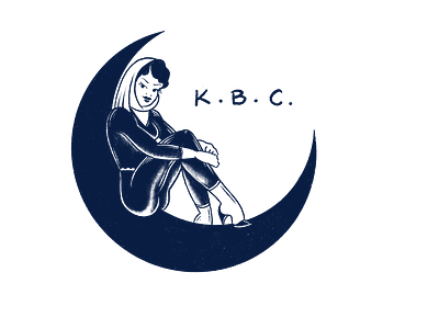 KBC Girl on the moon logo