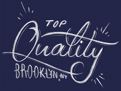 Top quality brooklyn design hand lettering illustration lettering nyc procreate script