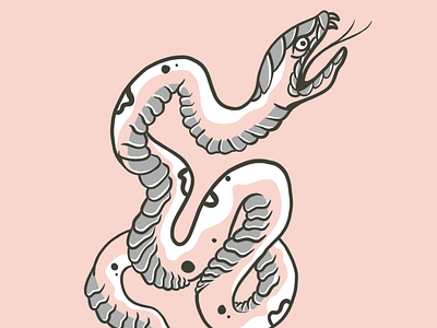 angry snakes design illustration japanese nyc procreate tattoo