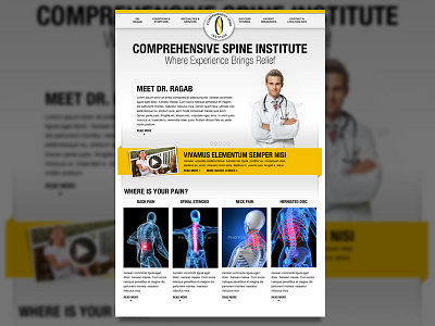 CSI Home Page interface design web design