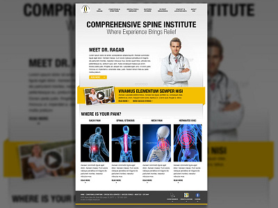CSI Revised Home Page doctor interface design medical web design