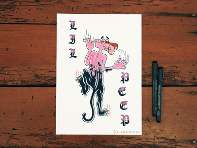 Lil Peep alanatomlin lil peep panther pink panther tattoo traditional panther traditional tattoo