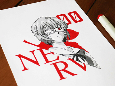 Rei Ayanami alana tomlin alanatomlin anime ayanami copic copic markers evangelion nerv rei rei ayanami unit 00 unit 01