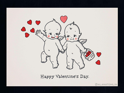 Happy Valentine's Day! alana tomlin alanatomlin cupid heart kewpie love valentines valentines day