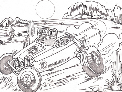 Off Road Race Sketch sketching