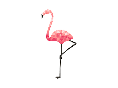 Flamingo adobe illustrator amateur animal design flamingo flamingos flat icon illustration illustrator illustrator art illustrator cc logo low poly lowpoly lowpolyart lowpolygon pink triangle vector