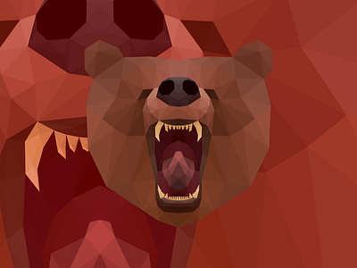 Bear with background 2d adobe illustrator amateur animal bear design illustration illustrator illustrator art illustrator cc low poly low poly art low polygon lowpoly lowpolyart lowpolygon triangle vector