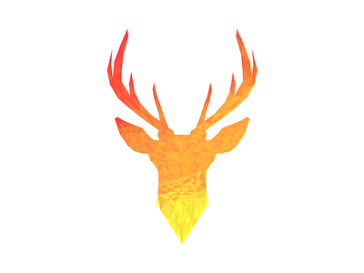 Colored Deer adobe illustrator amateur animal deer design dribbble invitation dribbble invite dribbble invite giveaway fire illustration illustrator illustrator art illustrator cc low poly low poly art low polygon lowpoly lowpolyart orange vector