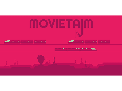 Movietajm 2d adobe illustrator amateur branding design dribbble invite dribbble invite giveaway elon musk flat flat design flat design flatdesign futuristic illustration illustrator illustrator art illustrator cc logo pink vector