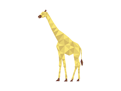 Giraffe 2d adobe illustrator amateur animal design dribbble invitation dribbble invite dribbble invite giveaway flat giraffe illustration illustrator illustrator cc low poly low polygon lowpoly lowpolyart polygon vector yellow