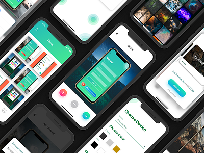 Elegant iOS Mockup App app clean colorful dark design elegant flat gradient ios sketch ui ui ux user inteface ux