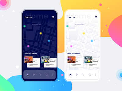 Restaurant Booking App android beautiful dark design gradient homepage illustration invite ios iphone x maps mobile ui ui ux design ux