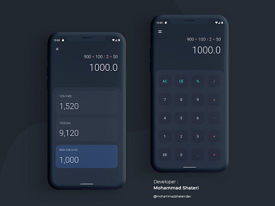 Flutter Calculator android application calculator design flutter github ios iphone mobile ui ux ❤️