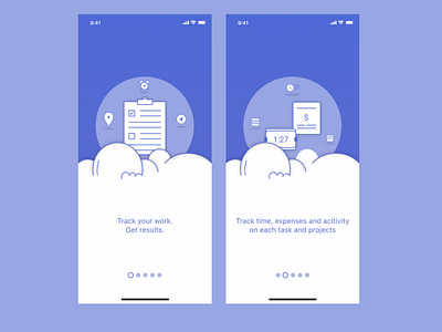 Onboarding screens for Task App