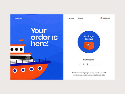 Shipping colors design illustration interface ship shipping ui web