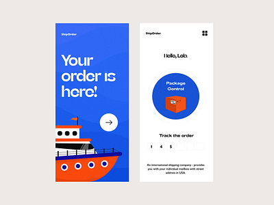shipping app app design colors design illustration interface responsive ui vector