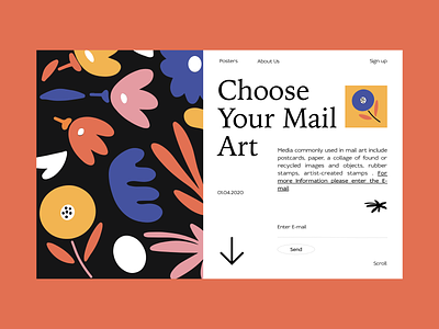 Mail Art blog branding colors design illustration interface typography ui web